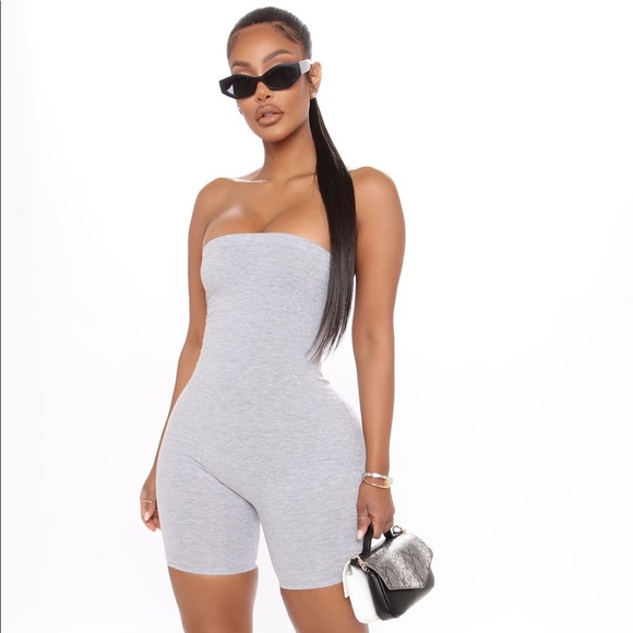 Fashion Nova Pants - Kelly biker short romper
